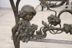 Late 19th Century French Art Nouveau Rare Double Bed in Cast Iron - 2907339