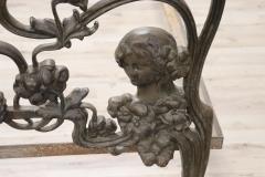 Late 19th Century French Art Nouveau Rare Double Bed in Cast Iron - 2907340