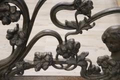 Late 19th Century French Art Nouveau Rare Double Bed in Cast Iron - 2907342