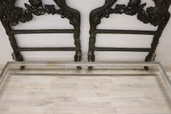 Late 19th Century French Art Nouveau Rare Double Bed in Cast Iron - 2907343