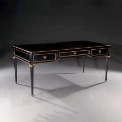 Late 19th Century French Ebonised Bureau Plat Writing Table - 4736215