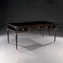 Late 19th Century French Ebonised Bureau Plat Writing Table - 4736223