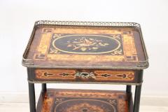 Late 19th Century French Napoleon III Inlaid Wood with Golden Bronzes Side Table - 2844966