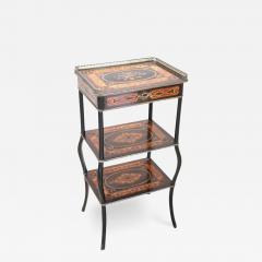 Late 19th Century French Napoleon III Inlaid Wood with Golden Bronzes Side Table - 2845925