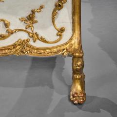 Late 19th Century French Rococo Style Painted and Parcel Gilt King Size Bed - 4353905