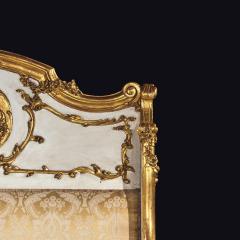 Late 19th Century French Rococo Style Painted and Parcel Gilt King Size Bed - 4353908