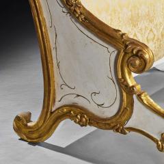 Late 19th Century French Rococo Style Painted and Parcel Gilt King Size Bed - 4353909