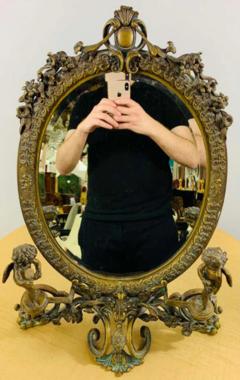 Late 19th Century French Vanity Bronze Mirror - 2866376