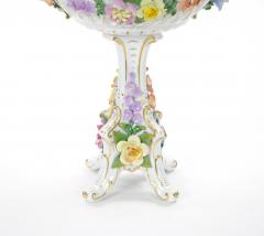 Late 19th Century German Porcelain Reticulated Floral Centerpiece Bowl - 4553169
