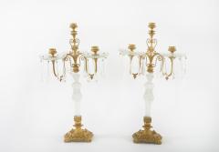 Late 19th Century Gilt Bronze Cut Crystal Candelabras a Pair - 2471495