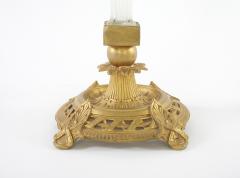 Late 19th Century Gilt Bronze Cut Crystal Candelabras a Pair - 2471497