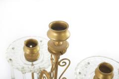 Late 19th Century Gilt Bronze Cut Crystal Candelabras a Pair - 2471501