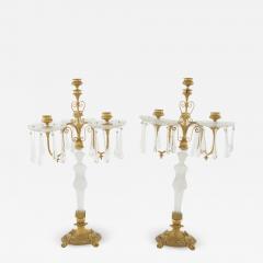 Late 19th Century Gilt Bronze Cut Crystal Candelabras a Pair - 2474593
