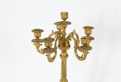 Late 19th Century Gilt Bronze Six Arms Candelabra - 1337286