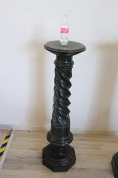 Late 19th Century Italian Antique Column in Black Marble - 2634473