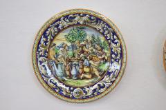 Late 19th Century Italian Antique Majolica Two Decorative Wall Plates - 3519817