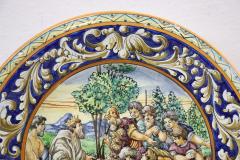 Late 19th Century Italian Antique Majolica Two Decorative Wall Plates - 3519818