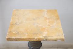 Late 19th Century Italian Napoleon III Antique Column in Green and Yellow Marble - 4229827