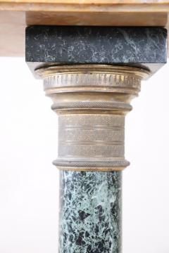 Late 19th Century Italian Napoleon III Antique Column in Green and Yellow Marble - 4229830