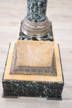 Late 19th Century Italian Napoleon III Antique Column in Green and Yellow Marble - 4229831