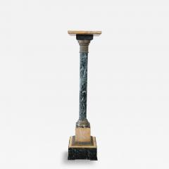Late 19th Century Italian Napoleon III Antique Column in Green and Yellow Marble - 4230041