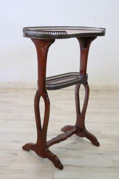 Late 19th Century Italian Napoleon III Side Table in Walnut with Marble Top - 4229841
