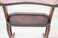 Late 19th Century Italian Napoleon III Side Table in Walnut with Marble Top - 4229842