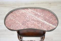 Late 19th Century Italian Napoleon III Side Table in Walnut with Marble Top - 4229845