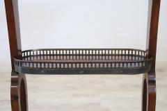 Late 19th Century Italian Napoleon III Side Table in Walnut with Marble Top - 4229846