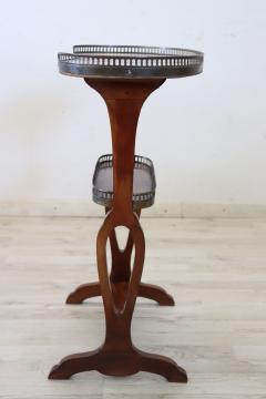 Late 19th Century Italian Napoleon III Side Table in Walnut with Marble Top - 4229847