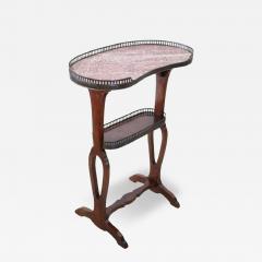 Late 19th Century Italian Napoleon III Side Table in Walnut with Marble Top - 4230042