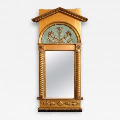 Late 19th Century Italian Neoclassical Paint Decorated Pier Mirror - 2957032