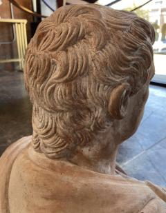 Late 19th Century Italian Renaissance Style Terracotta Caesar Augustus Bust - 1521573