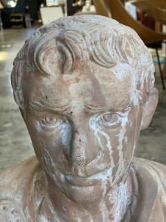 Late 19th Century Italian Renaissance Style Terracotta Caesar Augustus Bust - 1521578