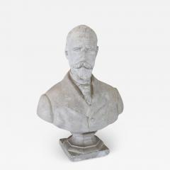 Late 19th Century Italian Sculpture Bust of Gentleman in Plaster - 3082726