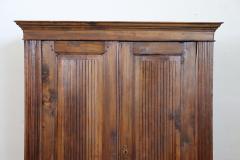 Late 19th Century Italian Solid Poplar Wood Small Antique Wardrobe Armoire - 4231017