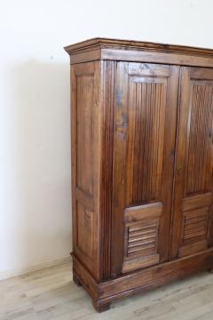 Late 19th Century Italian Solid Poplar Wood Small Antique Wardrobe Armoire - 4231019