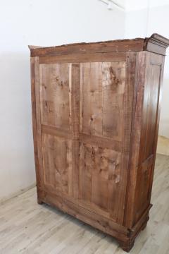 Late 19th Century Italian Solid Poplar Wood Small Antique Wardrobe Armoire - 4231023