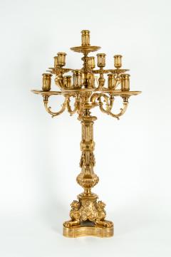 Late 19th Century Large Gilt Bronze Eleven Arms Candelabra - 1170972