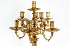 Late 19th Century Large Gilt Bronze Eleven Arms Candelabra - 1170974