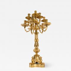 Late 19th Century Large Gilt Bronze Eleven Arms Candelabra - 1171754