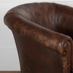 Late 19th Century Leather Library Chair - 3611645