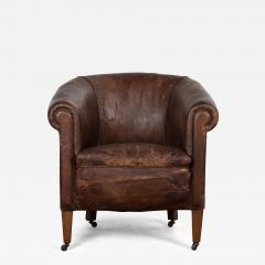 Late 19th Century Leather Library Chair - 3613163