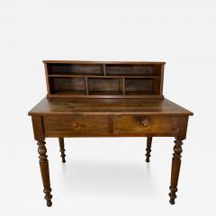 Late 19th Century Louis Philippe Style Desk with Upper Letter Cabinet - 4764790