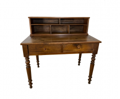 Late 19th Century Louis Philippe Style Desk with Upper Letter Cabinet - 4764797