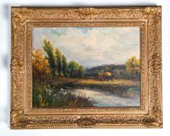 Late 19th Century Pair Oil Painting Giltwood Frame - 1038362