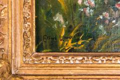 Late 19th Century Pair Oil Painting Giltwood Frame - 1038366