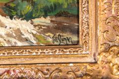 Late 19th Century Pair Oil Painting Giltwood Frame - 1038370