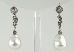 Late 19th Century Pearl and Diamond Earrings - 181594