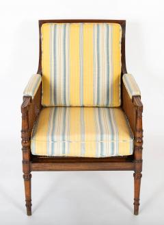 Late 19th Century Regency Caned Library Armchair - 3399905